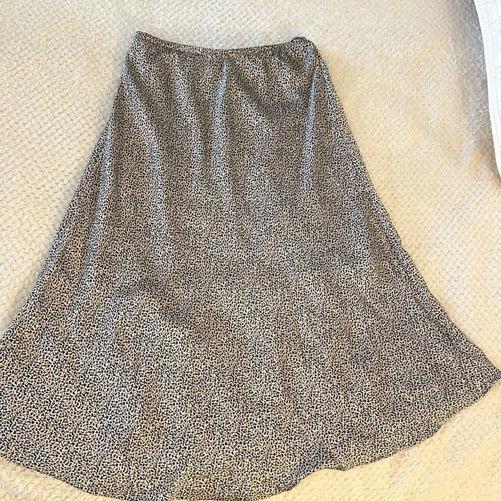 Sienna sky silk midi skirt